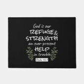 'Gott ist unsere Zuflucht und Stärke' Psalm 46:1 Fußmatte (Vorderseite)