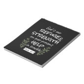 'Gott ist unsere Zuflucht und Stärke' Psalm 46:1 Notizblock (Rotiert)