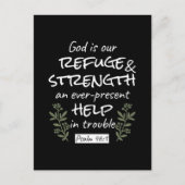 'Gott ist unsere Zuflucht und Stärke' Psalm 46:1 Postkarte (Vorderseite)