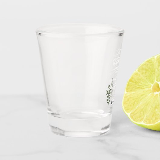 'Gott ist unsere Zuflucht und Stärke' Psalm 46:1 Schnapsglas (Links)