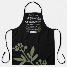 'Gott ist unsere Zuflucht und Stärke' Psalm 46:1 Schürze