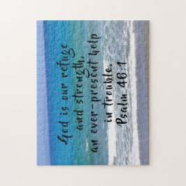 Gott ist unsere Zuflucht und Stärke Psalm 46:1 Str Puzzle