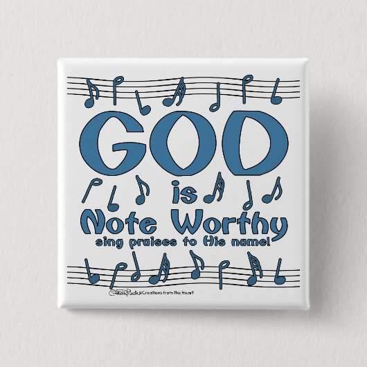 Gott ist wert Worthy Button (Vorderseite)