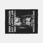 Gott ist wie Sauerstoff, den ich nicht sehen kann, Fleecedecke (Vorderseite (Horizontal))