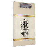 Gott ist Zuflucht und Kraft Christliche Bibelverse Klemmbrett (Rechts)