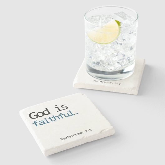 Gott ist zuverlässig steinuntersetzer (Seitenansicht)