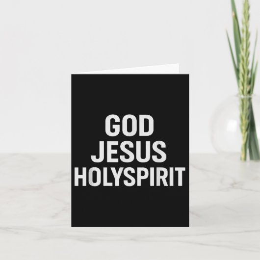 Gott Jesus Heiliger Geist Christlicher Glaube Kirc Karte (Vorderseite)
