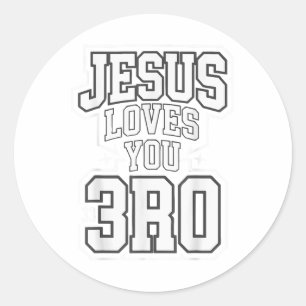Gott Jesus Liebe Bro Funny Christlich Teen Girl B Runder Aufkleber