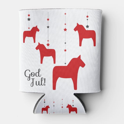 Gott jul! Dala Horse Can Cooler Dosenkühler (Vorderseite)