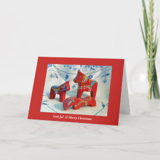 Gott Jul Dala Horse Feiertagskarte