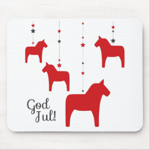 Gott jul! Dala Horse Mouse Pad Mousepad