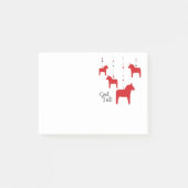 Gott jul! Dala Horse Notes Post-it Klebezettel (Vorderseite)