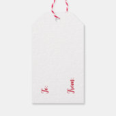 Gott jul! Dala Horse Personalisierte Geschenkmarke Geschenkanhänger (Rückseite)