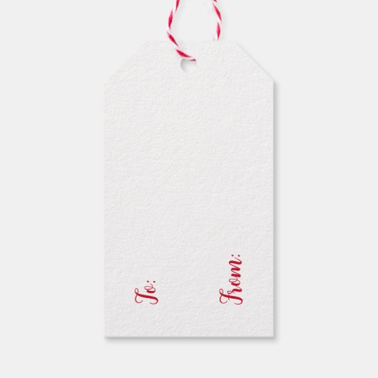 Gott jul! Dala Horse Personalisierte Geschenkmarke Geschenkanhänger (Rückseite)