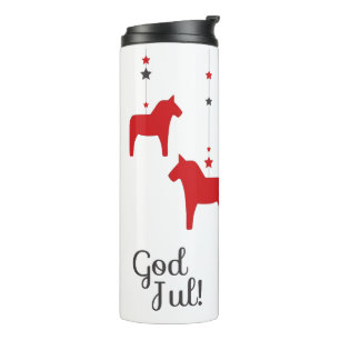 Gott jul! Dala Horse Thermal Tumbler Thermosbecher