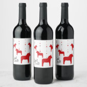 Gott jul! Dala Horse Wine Label Weinetikett (Flaschen)