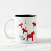 Gott jul! Dala Horse Zwei-Tone-Tasse Zweifarbige Tasse (Links)