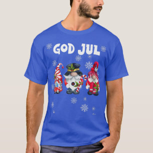 Gott Jul Elves skandinavisches schwedisches frohe T-Shirt