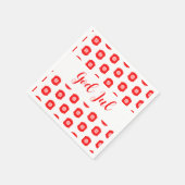 Gott Jul Frohe Weihnachten skandinavisches Muster Serviette (Ecke)