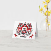 Gott Jul (Julkort) Schwedisches Weihnachtsfest Karte (Gelbe Blume)