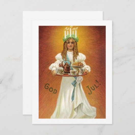 Gott Jul! Lucia mit Leckereien (Vorne/Hinten)