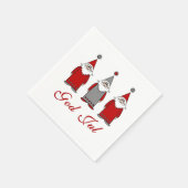 Gott Jul | Niedlich Funny Tomten Serviette (Ecke)