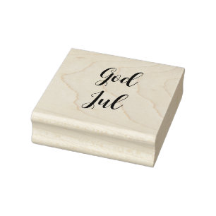 Gott Jul Norwegischer Weihnachtsgrüßen Gummistempel