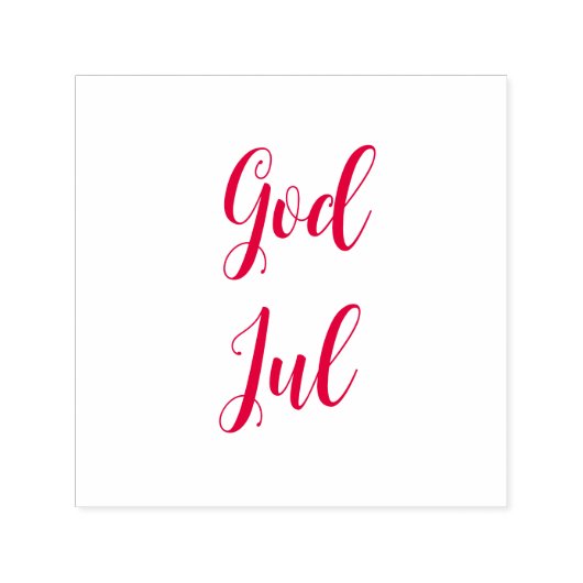 Gott Jul Norwegischer Weihnachtsgrüßen Permastempel (Design)