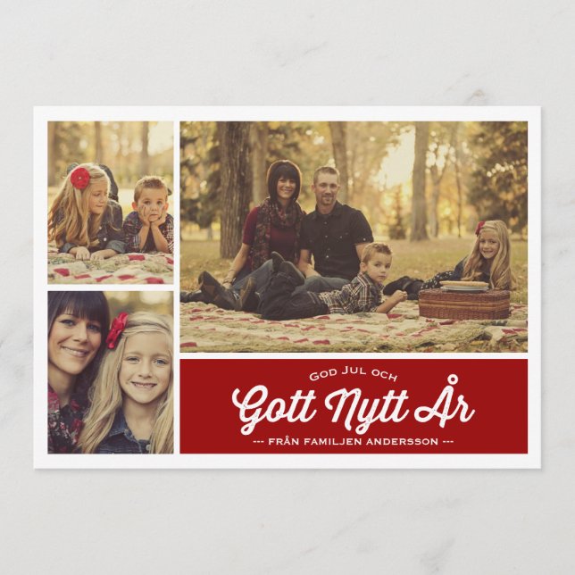 Gott Jul och Gott Nytt År hälsning (Vorderseite)