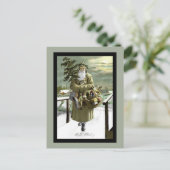 Gott-Jul-Schwede Sankt Feiertagspostkarte (Stehend Vorderseite)