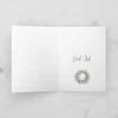 Gott Jul, Schwedischer Weihnachtskranz Feiertagskarte (Innenseite)