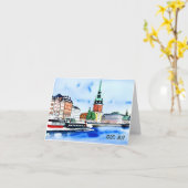 Gott Jul, schwedisches Weihnachten Karte (Gelbe Blume)