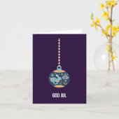 Gott Jul, schwedisches Weihnachten Karte (Gelbe Blume)