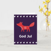 Gott Jul, schwedisches Weihnachten Karte (Gelbe Blume)