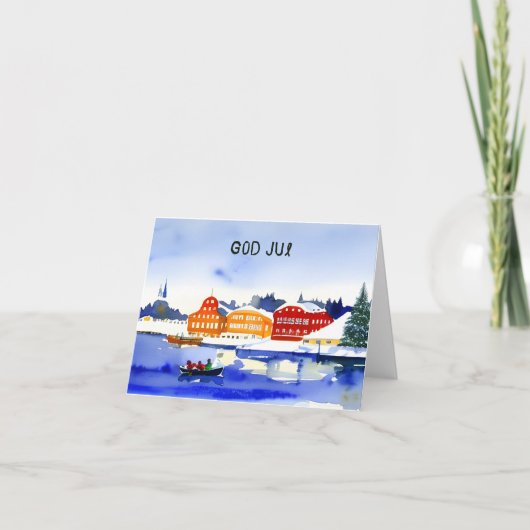 Gott Jul, schwedisches Weihnachten Karte (Vorderseite)
