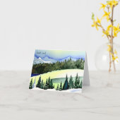 Gott Jul, schwedisches Weihnachten Karte (Gelbe Blume)