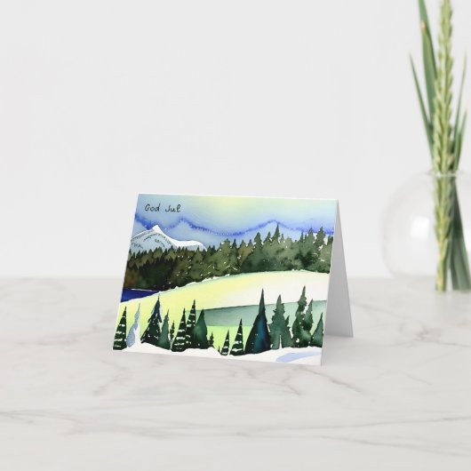 Gott Jul, schwedisches Weihnachten Karte (Vorderseite)