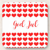 Gott Jul skandinavische Weihnachtsgeschenk für Fre Getränkeuntersetzer (Vorderseite)