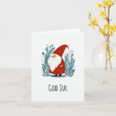 Gott Jul, skandinavisches Weihnachten Karte (Gelbe Blume)