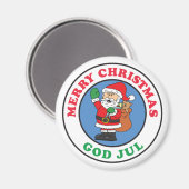 Gott Jul Swedish Christmas Santa Magnet (Vorderseite/Rückseite)