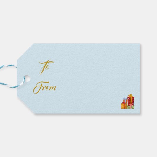 Gott Jul Swedish Gnomes Geschenkanhänger (Rückseite Horizontal)