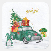 Gott Jul Swedish Gnomes Quadratischer Aufkleber (Vorderseite)