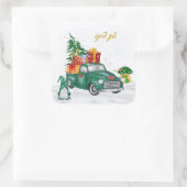 Gott Jul Swedish Gnomes Quadratischer Aufkleber (Tasche)
