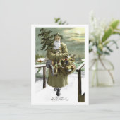 Gott Jul Swedish Santa Feiertagskarte (Stehend Vorderseite)