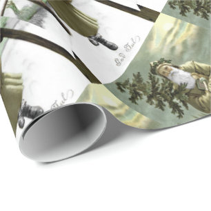 Gott Jul Swedish Santa Geschenkpapier