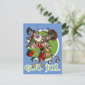 Gott-Jul-Weihnachten Feiertagspostkarte (Stehend Vorderseite)