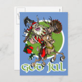 Gott-Jul-Weihnachten Feiertagspostkarte (Vorne/Hinten)