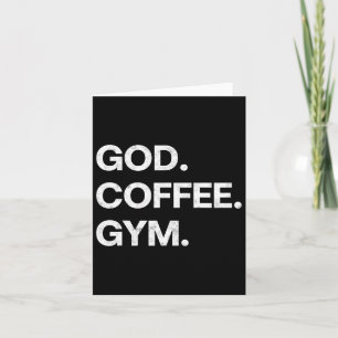 Gott Kaffeemaschine Funny Christlich Workout T-Shi Karte