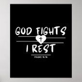 Gott kämpft, I Erholung - Exodus 14:14 Poster (Vorne)