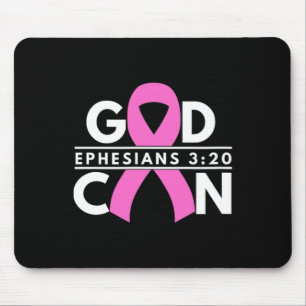 Gott kann Brustkrebs-Ribbon-Ephesianer 3 20 Mousepad
